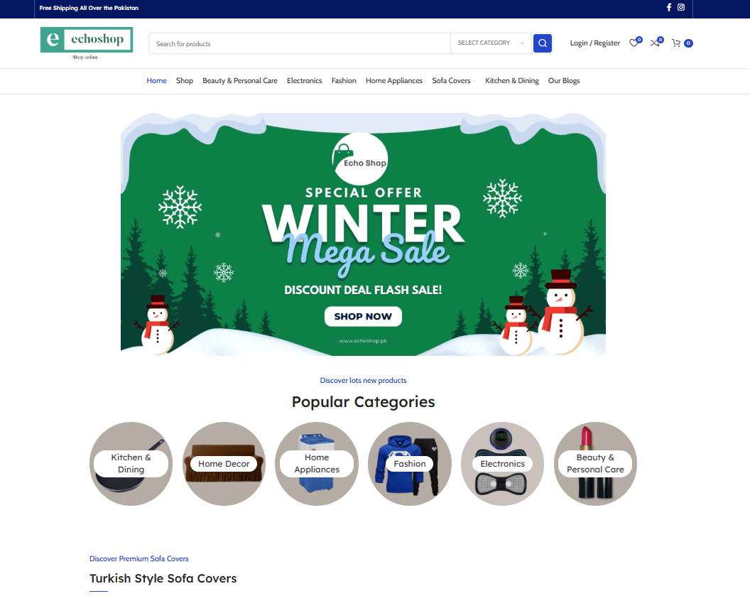 Echoshop Ecommerce Website