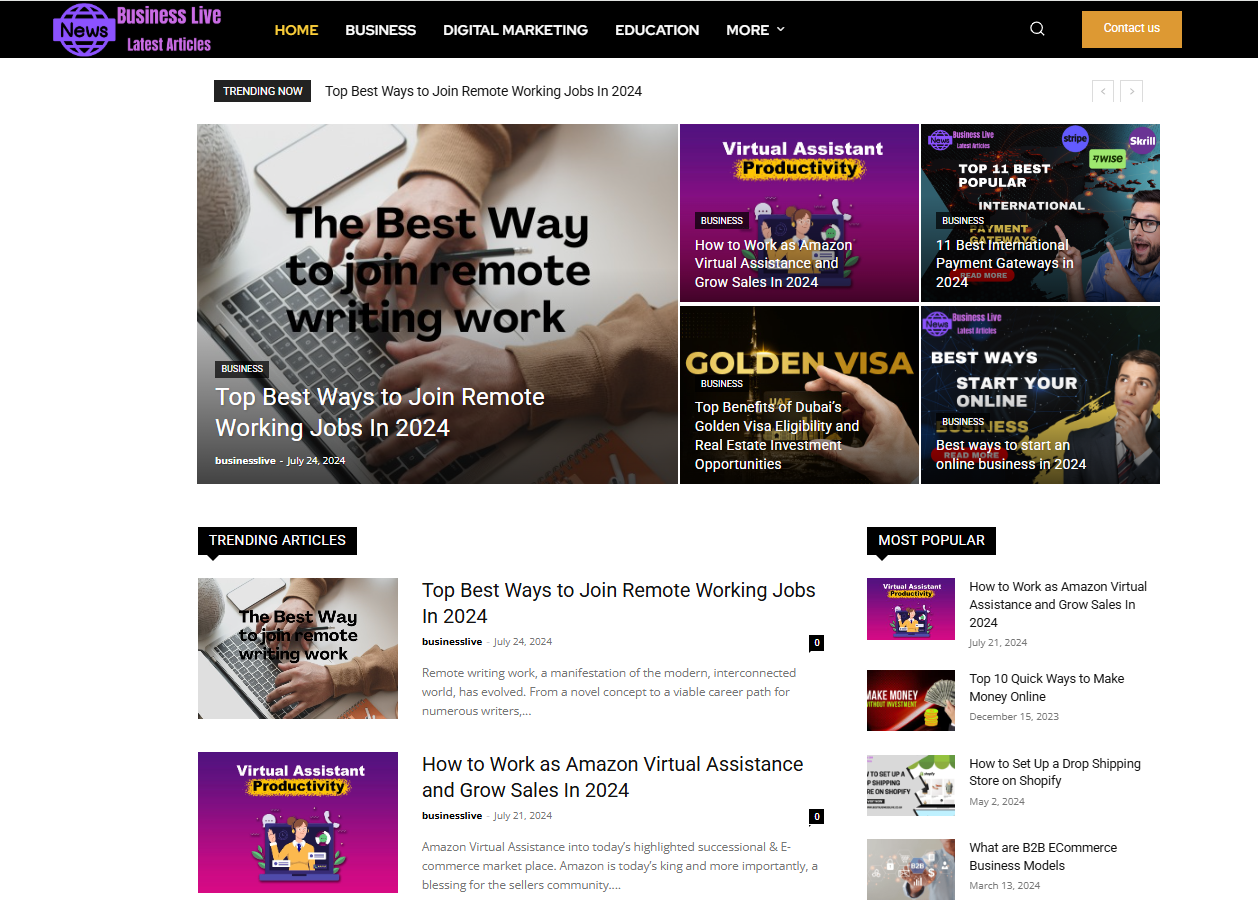 Best Business Live Article Website